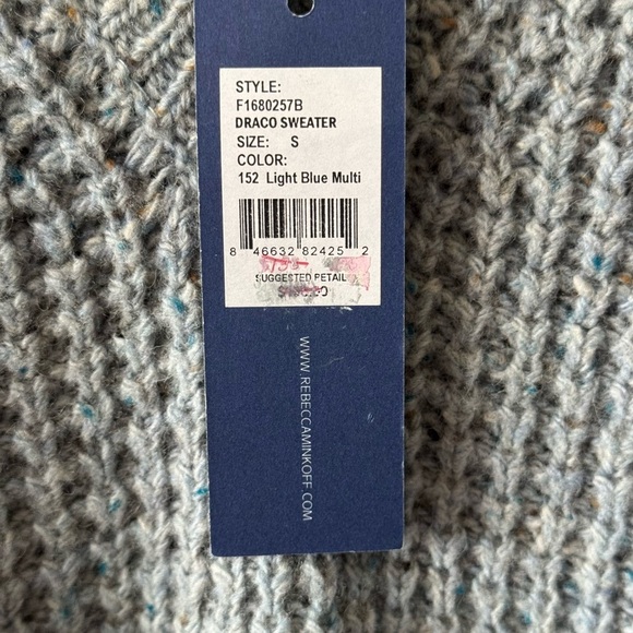 REBECCA MINKOFF DRACO SWEATER LIGHT BLUE MULTI SIZE SMALL - Picture 6 of 8